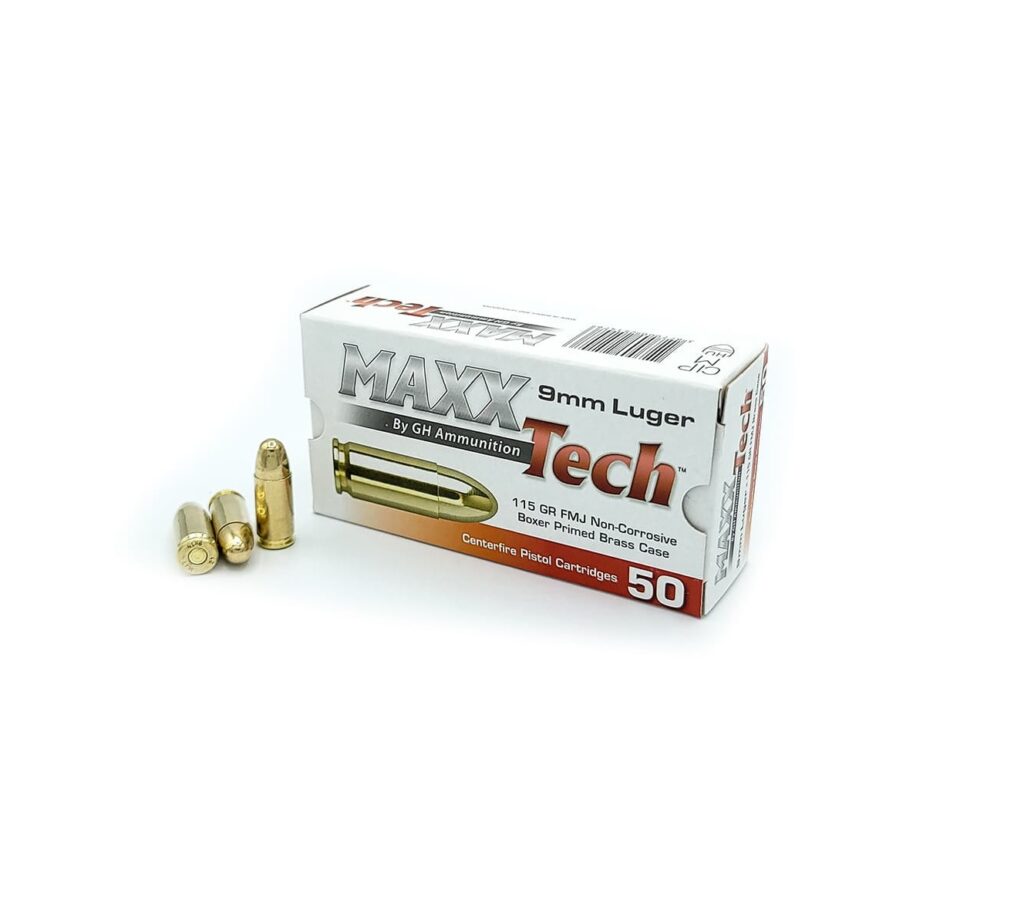 Maxxtech 9mm 115gr FMJ new Brass