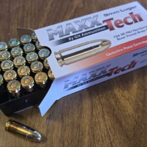 250 rounds Maxxtech 9mm 124gr FMJ new Brass